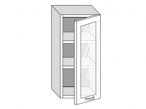 19.40.3 Шкаф настенный (h=913) на 400мм с 1-ой стекл. дверцей в Карпинске - karpinsk.magazin-mebel74.ru | фото