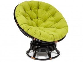 Кресло-качалка Papasan w 23/01 B с подушкой Antique brown, флок Олива в Карпинске - karpinsk.magazin-mebel74.ru | фото