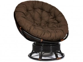 Кресло-качалка Papasan w 23/01 B с подушкой Antique brown, ткань Коричневый в Карпинске - karpinsk.magazin-mebel74.ru | фото