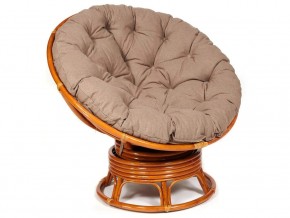 Кресло-качалка Papasan w 23/01 B с подушкой Cognac, экошерсть Коричневый в Карпинске - karpinsk.magazin-mebel74.ru | фото