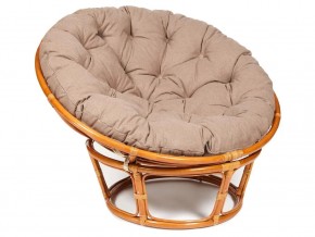 Кресло Papasan 23/01 W с подушкой Cognac, экошерсть Коричневый в Карпинске - karpinsk.magazin-mebel74.ru | фото